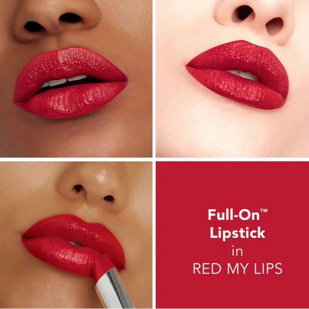 Buxom RED MY LIPS satin plump Full-On Lipstick